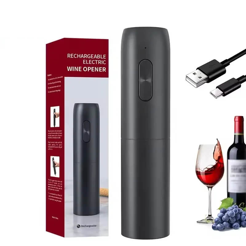 Kit Abridor de Vinho Automático Recarregável - Utilidades Casa