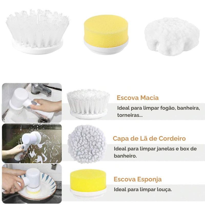 Escova Elétrica MultiClean 5 em 1