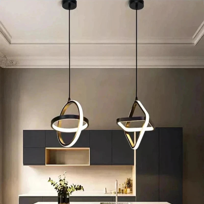 Luminária Pendente Formas Geométricas em LED - Utilidades Casa