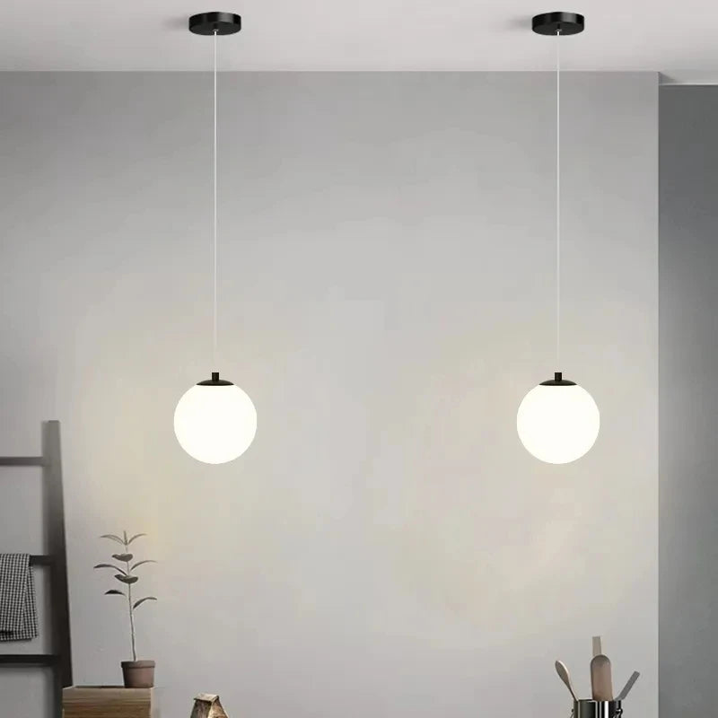 Luminária Pendente Minimalista Esfera Brilhante em LED - Utilidades Casa