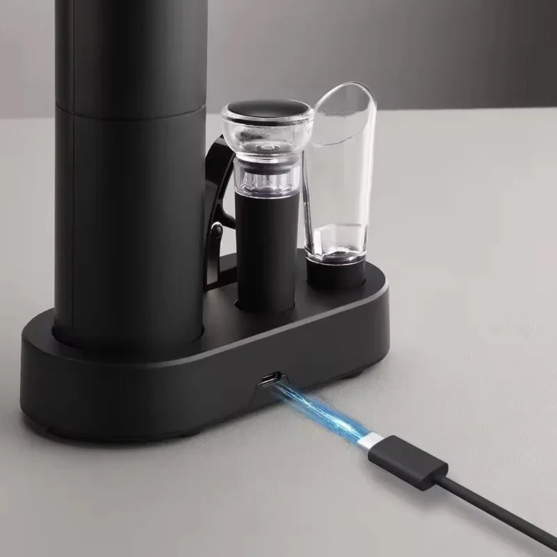 Kit Abridor de Vinho Automático Recarregável - Utilidades Casa