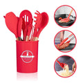 Kit Jogo 12 Peças Utensílios de Cozinha Silicone