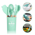 Kit Jogo 12 Peças Utensílios de Cozinha Silicone