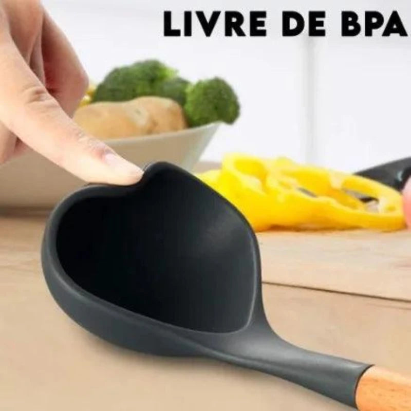 Kit Jogo 12 Peças Utensílios de Cozinha Silicone - Loja Utilidades Casa