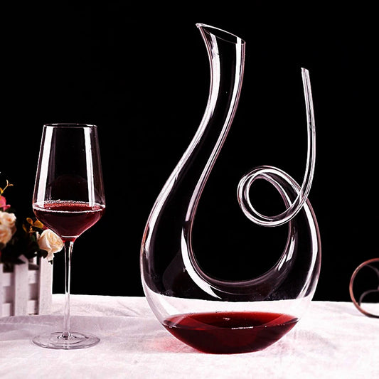 Decanter De Cristal Espiral De Cisne De Alto Grau - Utilidades Casa