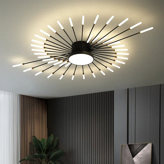 Lustre Espiral Minimalista em LED - Utilidades Casa