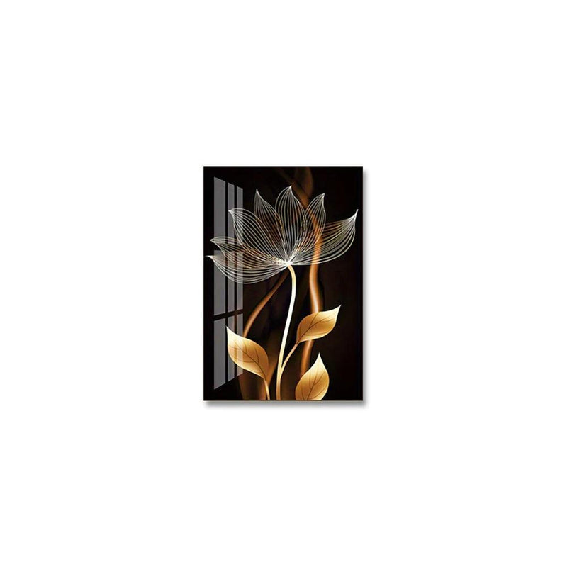 Quadro Decorativo Flores Black & Gold - Loja Utilidades Casa