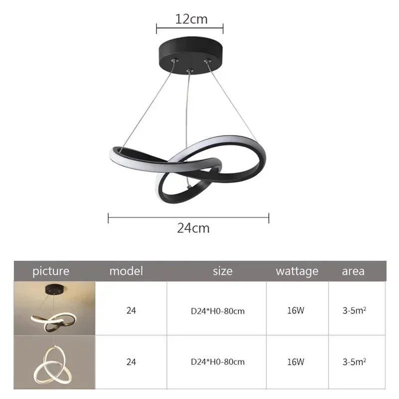 Lustre Pendente Moderno Minimalista em LED