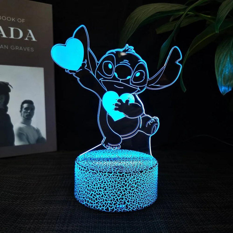 Luminária Decorativa LED 3D Lilo Stitch - Loja Utilidades Casa