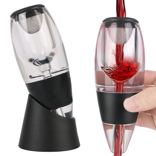 Aerador de Vinho Decanter com Filtro e Base de Apoio - Utilidades Casa