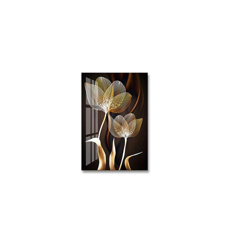 Quadro Decorativo Flores Black & Gold - Loja Utilidades Casa