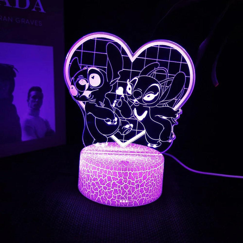 Luminária Decorativa LED 3D Lilo Stitch - Loja Utilidades Casa