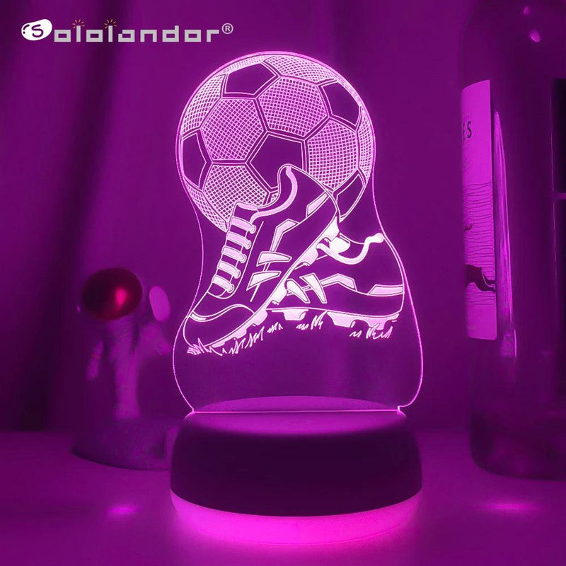 Luminária Decorativa LED 3D Futebol - Loja Utilidades Casa