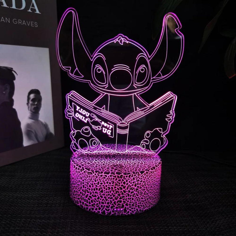 Luminária Decorativa LED 3D Lilo Stitch - Loja Utilidades Casa