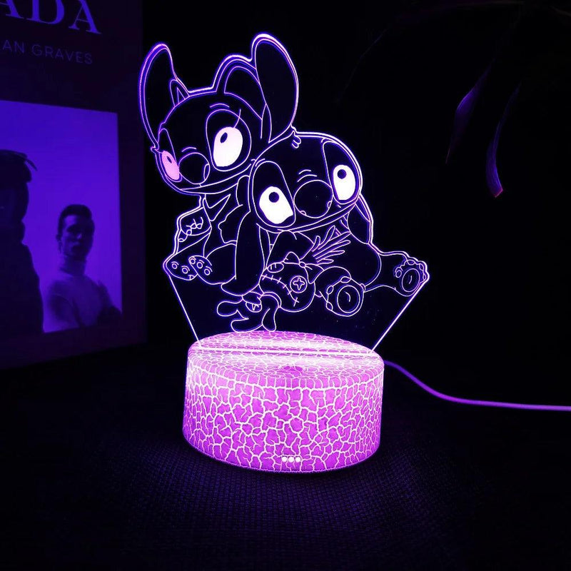 Luminária Decorativa LED 3D Lilo Stitch - Loja Utilidades Casa