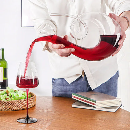 Decanter De Cristal Espiral De Cisne De Alto Grau - Utilidades Casa