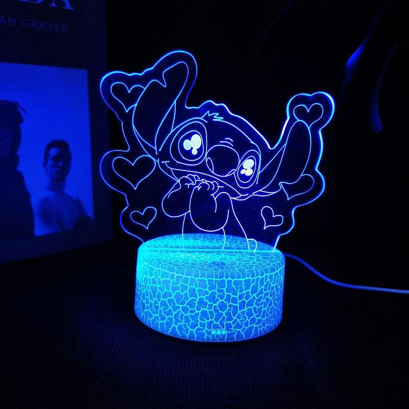 Luminária Decorativa LED 3D Lilo Stitch - Loja Utilidades Casa