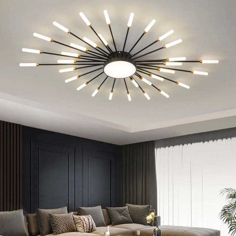 Lustre Espiral Minimalista em LED - Utilidades Casa