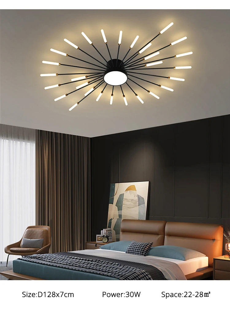 Lustre Espiral Minimalista em LED - Utilidades Casa