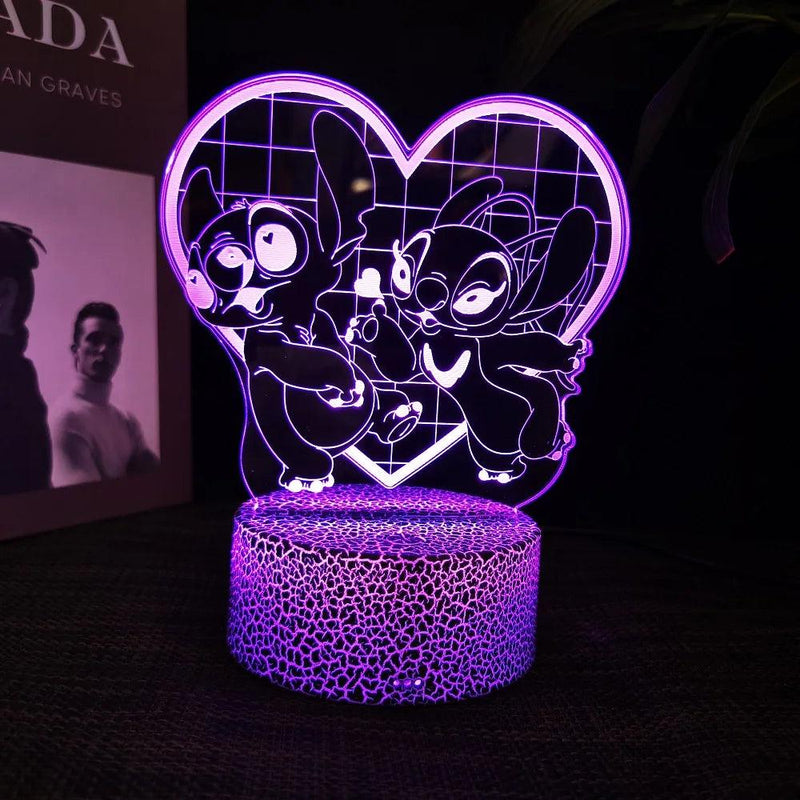 Luminária Decorativa LED 3D Lilo Stitch - Loja Utilidades Casa