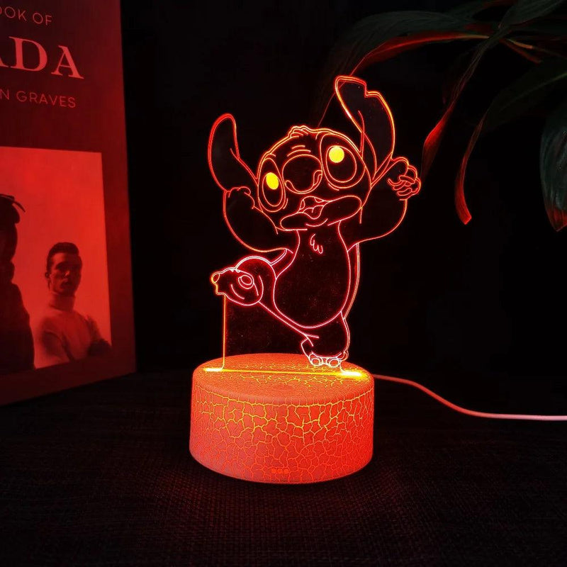 Luminária Decorativa LED 3D Lilo Stitch - Loja Utilidades Casa