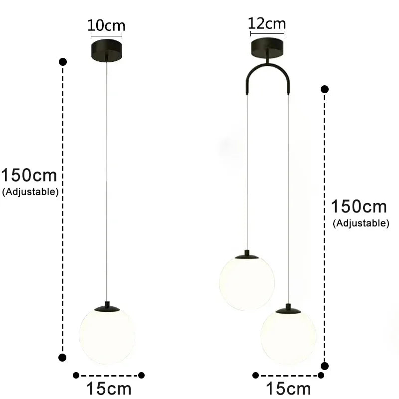 Luminária Pendente Minimalista Esfera Brilhante em LED - Utilidades Casa