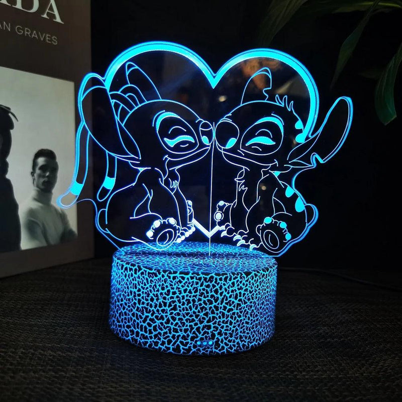 Luminária Decorativa LED 3D Lilo Stitch - Loja Utilidades Casa