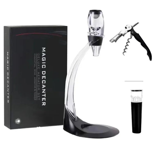 Aerador de Vinho Profissional c/Filtro e Suporte de Vidro + Brinde - Utilidades Casa