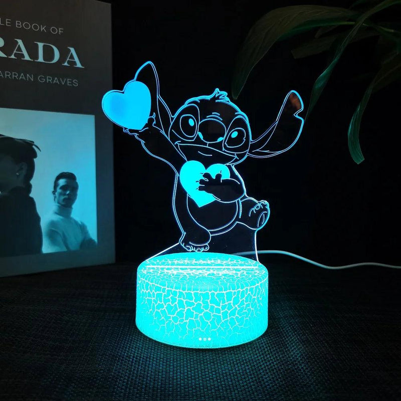 Luminária Decorativa LED 3D Lilo Stitch - Loja Utilidades Casa