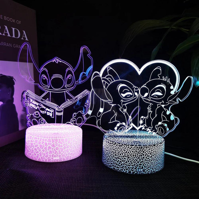 Luminária Decorativa LED 3D Lilo Stitch - Loja Utilidades Casa