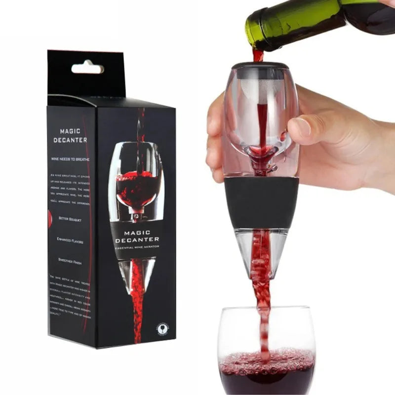 Aerador de Vinho Profissional c/Filtro e Suporte de Vidro + Brinde