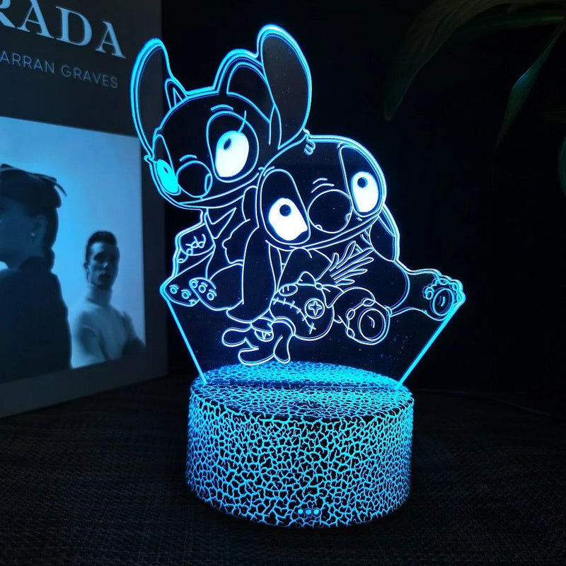 Luminária Decorativa LED 3D Lilo Stitch - Loja Utilidades Casa