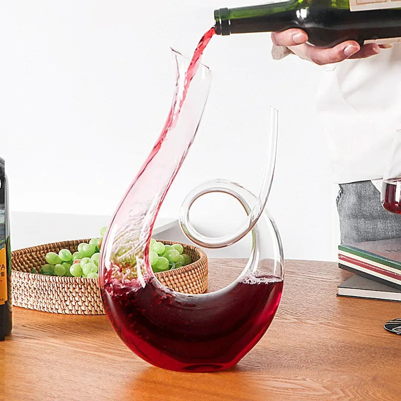 Decanter De Cristal Espiral De Cisne De Alto Grau - Utilidades Casa