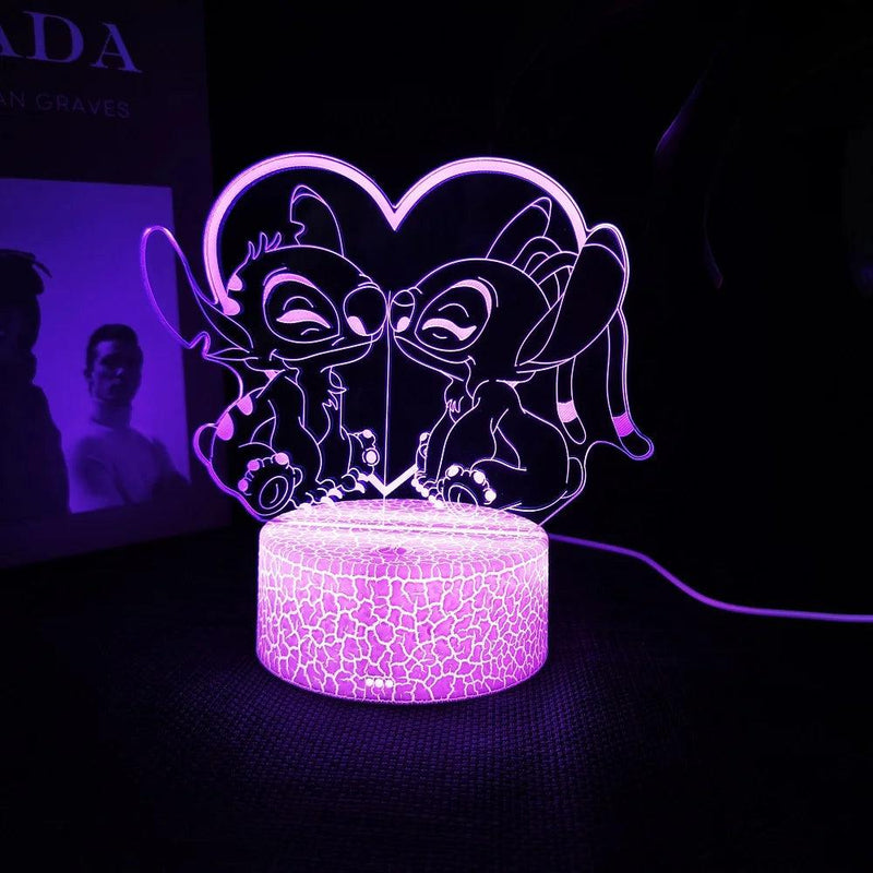 Luminária Decorativa LED 3D Lilo Stitch - Loja Utilidades Casa