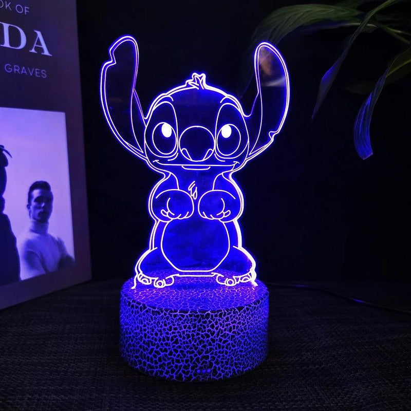 Luminária Decorativa LED 3D Lilo Stitch - Loja Utilidades Casa