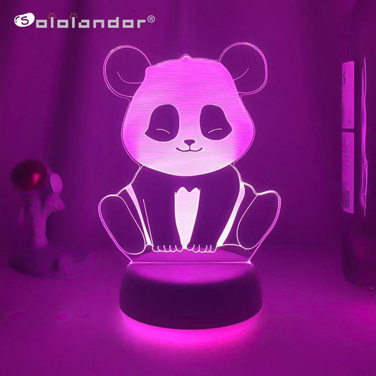 Luminária Decorativa LED 3D Panda - Loja Utilidades Casa
