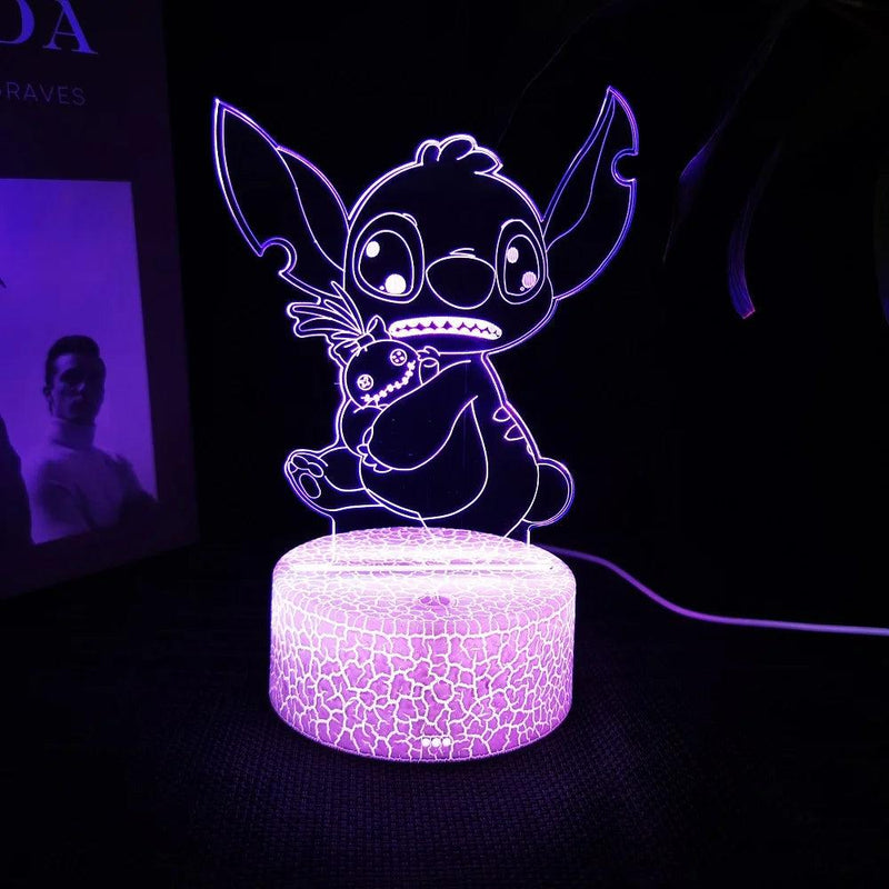 Luminária Decorativa LED 3D Lilo Stitch - Loja Utilidades Casa