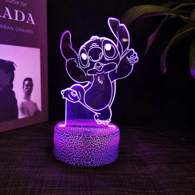 Luminária Decorativa LED 3D Lilo Stitch - Loja Utilidades Casa