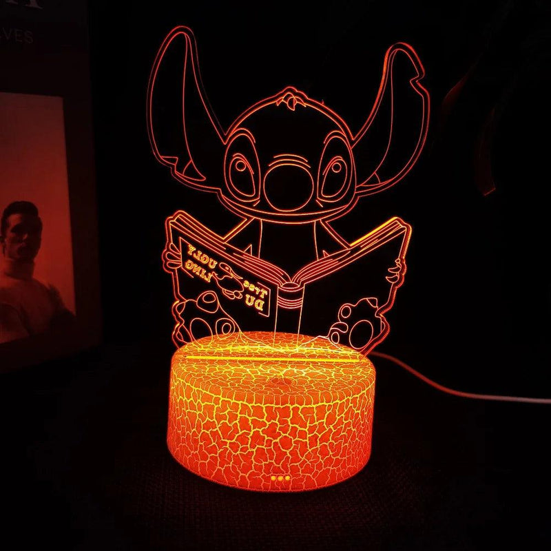 Luminária Decorativa LED 3D Lilo Stitch - Loja Utilidades Casa