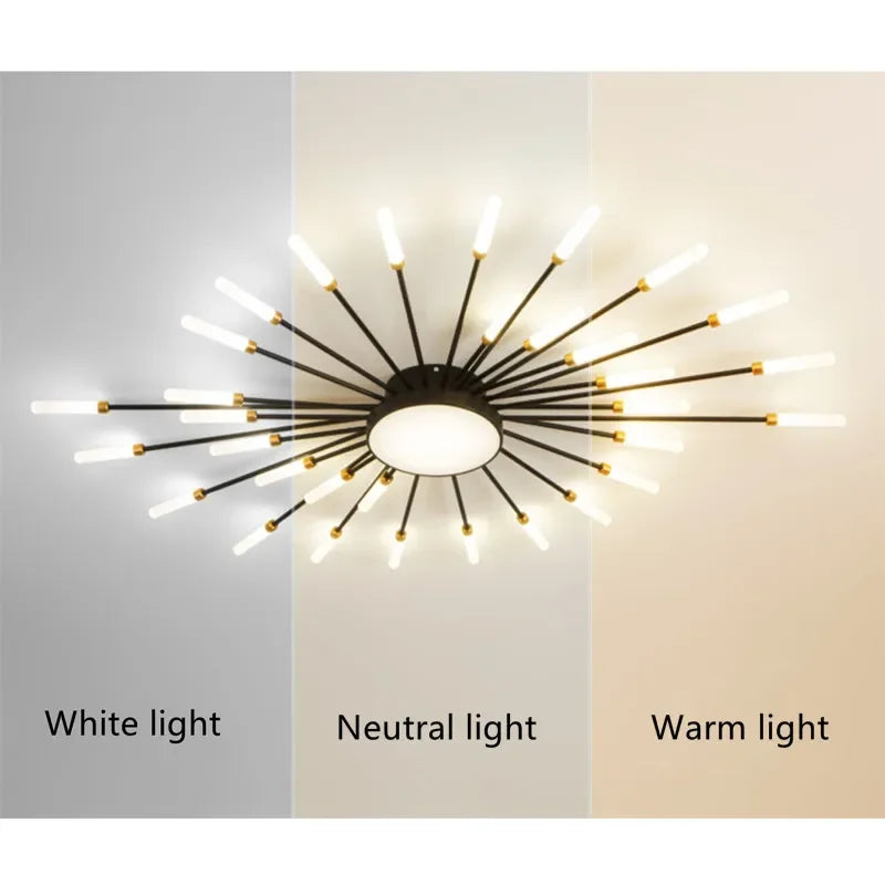 Lustre Espiral Minimalista em LED - Utilidades Casa