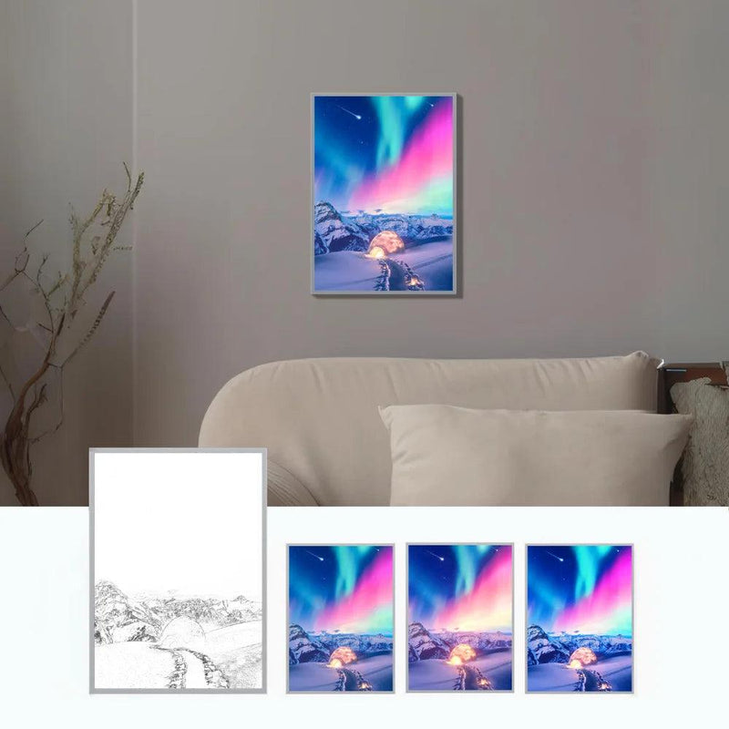 Quadro LED Animado Aurora Boreal - Loja Utilidades Casa