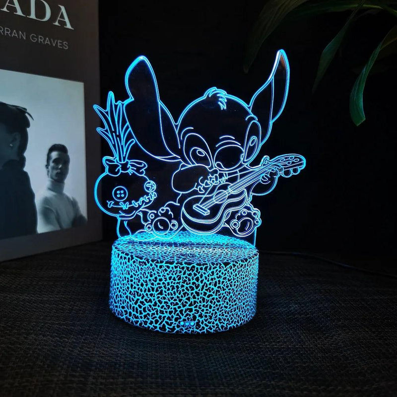 Luminária Decorativa LED 3D Lilo Stitch - Loja Utilidades Casa